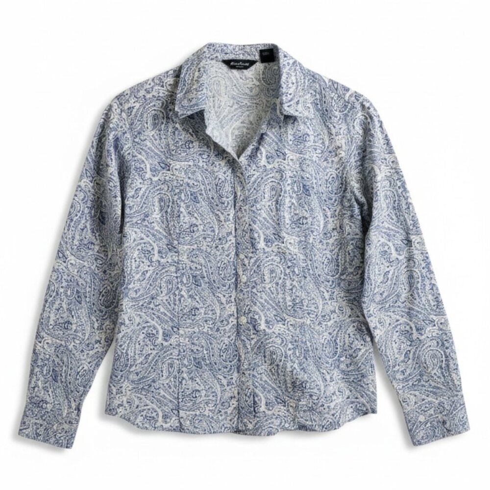 Eddie Bauer paisley long-sleeve button-down shirt